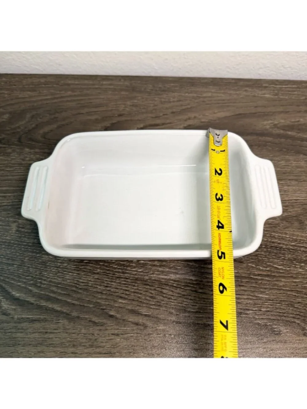 Le Creuset Stoneware Rectangle Baking Casserole Dish Pan White Small 7x5